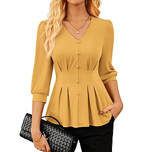 Amazon – GRACE KARIN Women's Peplum Blouse - $8.50–$11.50 w/ Code