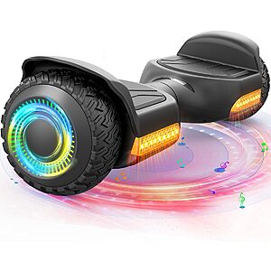 Gyroor G13 All-Terrain Hoverboard w/ Bluetooth Speaker & LED Lights (Black)  $69.99 + Free Shipping