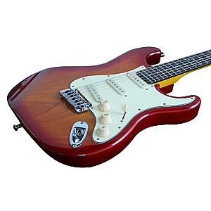 Indio by Monoprice Cali DLX Plus Solid Ash Electric Guitar w/ Gig Bag $129.99 + Free S&H