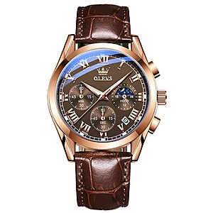Amazon – Select OLEVS Men's & Women's Watches - $18.38–$24.88 w/ Code