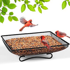 Amazon – MIXXIDEA 11" x 11" Ground Bird Feeder Tray - $10.19 w/ Code