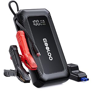 GOOLOO G7 3000A Supersafe Jump Starter with Built-in 45W USB-C Cable $31.49 AC + Free Shipping