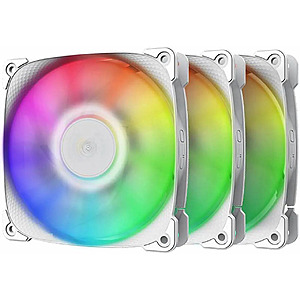 3-Pack 120mm Geometric Future Squama 2501 RGB PWM Case Fans (White) $9.90 + Free Shipping