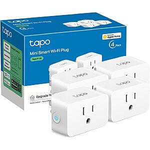 4-Pack Tapo P125 Apple HomeKit Smart Plug $17.99 + Free Shipping w/ Prime or on $35+