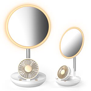 Amazon – Gelpal 3-in-1 LED Makeup Mirror w/ Fan - $19.99 w/ Code