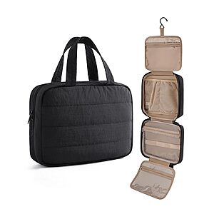 11.02" LIGHT FLIGHT Hanging Travel Toiletry Bag & Makeup Organizer (Black) $8.39 + Free Shipping w/ Prime or on $35+