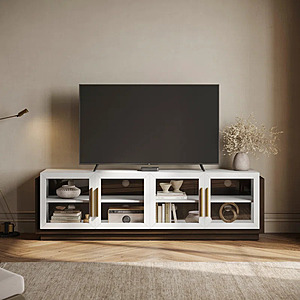 75" Wade Logan Asada TV Stand 75" Media Console (White/Brown) $99.99 + Free Shipping