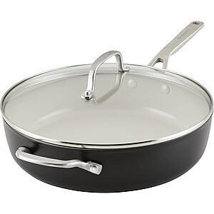 KitchenAid 5-Qt Hard Anodized Ceramic Nonstick Saute Pan w/ Lid (Matte Black) $44.99 + Free Shipping