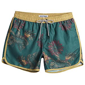maamgic Men's Floral Vintage Swim Trunks w/ Mesh Lining (Dark Green) $9.99 + Free Shipping w/ Prime or on $35+
