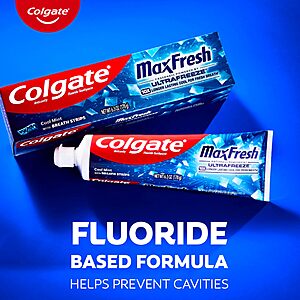 $7.69 or less S&S 4 x Colgate MaxFresh Fluoride Toothpaste, Cool Mint,   6.3 oz