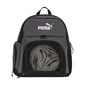 17" PUMA One-Size Pitch Ball Backpack w/ Front Mesh Ball Compartment & Ventilated Shoe Pocket (Castlerock) $16.04 + Free Shipping w/ Prime or on $35+