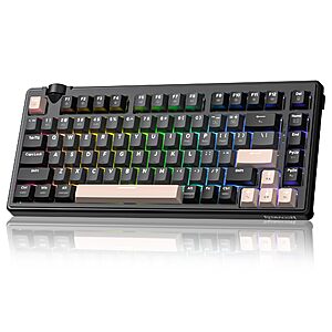 Redragon K777 75% Wireless Gasket Mechanical Gaming Keyboard with Knob - 20% off - 43.99 $43.99