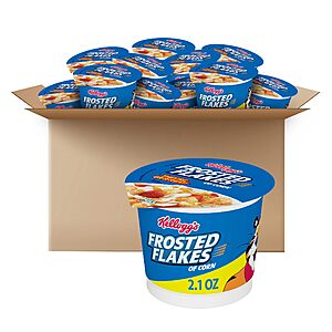 [S&S] Kellogg's Frosted Flakes Original Cold Breakfast Cereal 25.2oz 12 Count $11.29