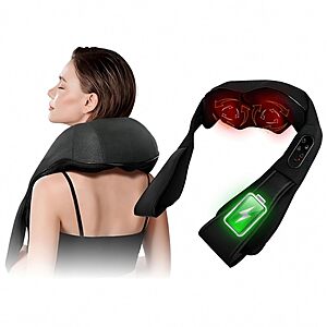 EAshuhe Cordless Shiatsu Neck & Back Massager w/ Heat $20 + Free Shipping w/ Prime or on $35+