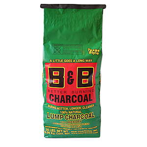B&B Charcoal 20-Pound Hickory Lump Charcoal $15.60