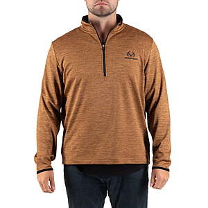 Realtree Men's Fleece Quarter-Zip Pullover Sweatshirt (Sizes: S,L) $5.99 + Free Shipping w/ Walmart+ or on $35+