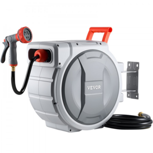 VEVOR 100' x 1/2" Retractable Garden Hose Reel w/ 9-Function Nozzle $66.19 Shipped