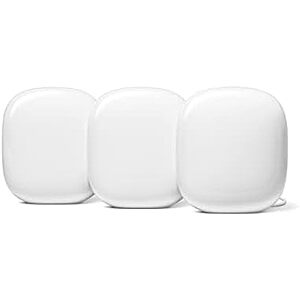 [Resale, AC] $165.52 | 3-Pack Google Nest WiFi Pro - 6E - Mesh Router - Snow (Used - Like New) at Amazon