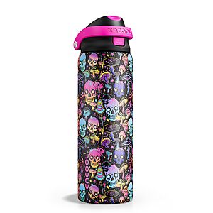 32-Oz ENCOOL Insulated Water Bottle w/ Straw & Dual-Sip Lid (Trippy Skulls) $4.99 + Free Shipping w/ Prime or on $35+
