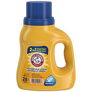(3-Pack) Arm & Hammer Powerfully Clean Natural Fresh Laundry Detergent (28-oz) $7.49 + Free Store Pick-up on $10 +
