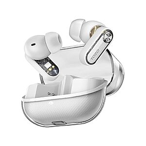 TOZO Crystal Pods Hybrid ANC Wireless Earbuds (White) $19.99 + Free Shipping w/ Prime or $6 Fee per Order