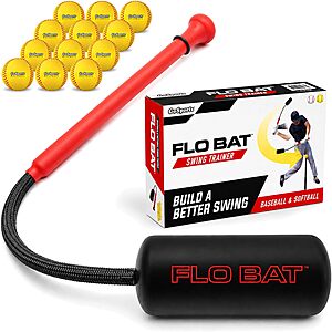 GoSports FLO BAT Baseball/Softball Rope Swing Trainer w/ 12 Foam Baseballs & Tote Bag $44.99 + Free Shipping