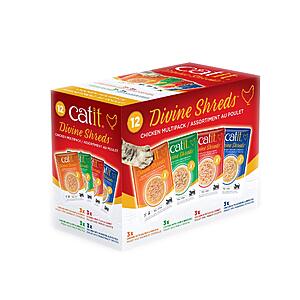 12-Pack 2.6-Oz Catit Divine Shreds Premium Cat Food Topper (Variety) $10 w/ S&S + Free Shipping w/ Prime or on $35+