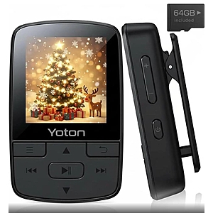 64gb YOTON Bluetooth 5.2 MP3 Player and Wired Earphone Included $29.99 + Free Shipping