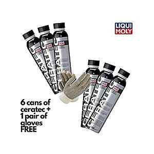 6 cans of Liqui Moly 300mL Cera Tec + pair of gloves for $13.81
