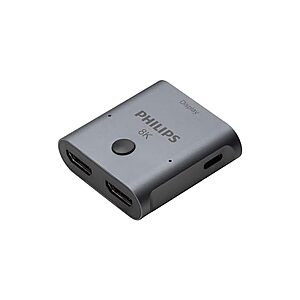 Woot - Philips 2 Device HDMI 2.1 Switch Splitter [8K@60Hz 4K@120Hz] - $9.99