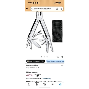 YMMV Victorinox Swiss Tool MX, 26-Function Swiss Made Multitool, Nylon Pouch $49.50 (65% off) US Amazon
