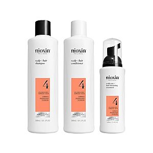 3-Piece Nioxin Scalp + Hair Thickening System 4 Kit (Shampoo, Conditioner, Treatment, 3-Month Supply) $19.99 + Free Shipping w/ Prime or $6 Fee per Order