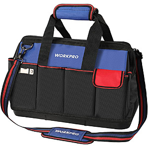 WORKPRO 18" Tool Bag Open Top Tool Organizer Bag with 20Pocket Adjustable Shoulder Strap, $16.47, FS, ebay