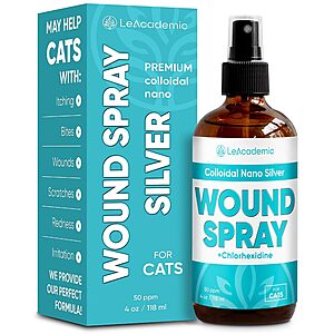4-Oz LeAcademic Cat Wound Care Spray w/ Nano Silver & Chlorhexidine $8.49 w/ S&S + Free Shipping w/ Prime or on $35+
