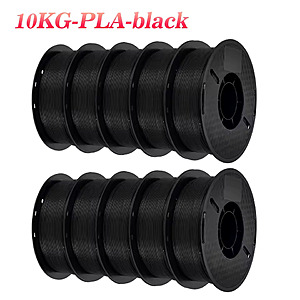 KINGROON 10KG PLA Filament 1.75mm 10 Rolls Black $61 + Free Shipping