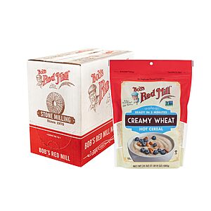 $14.50 S&S/Q Bob's Red Mill Creamy Wheat Hot Cereal, 24oz (4 Pack)