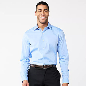 Men's Apt. 9 Premier Flex Solid Slim-Fit Dress Shirt $11.99