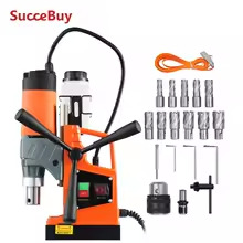 SucceBuy 11PCs Magnetic Drill Motor 1.6 in 1450W Boring Diameter 850RPM Speed 2810 lbf Portable Electric Mag Drill Press $157