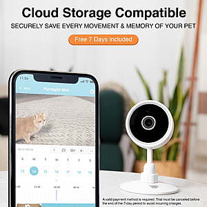 $10 FS Walmart+ Instachew Purrsight Mini HD Wi-Fi Pet Camera, Indoor Security Camera for Cats and Dogs w two way audio