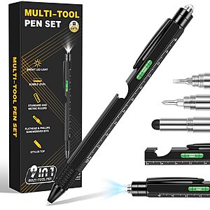 [Prime] FNARMW 9-in-1 Multitool Pen w/ Flashlight, Screwdrivers, Stylus & Bottle Opener $12.98 + Free Shipping