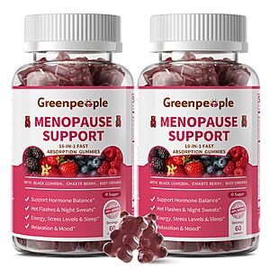 GREENPEOPLE Menopause Supplements for Women Gummies - 60 CT (2 Packs) $14.84
