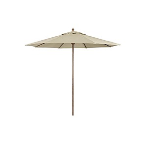 9ft Rd Faux Wood Metal Patio Umbrella, Push Open Pin Stop, various colors $21.59