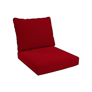 California Umbrella Outdoor Deep Seat Cushion, 24 x 48 Inch, Premium Outdoor Memory Foam, Fade Resistant Solstice Olefin Fabric, Fabric Ties, various colors $51.99
