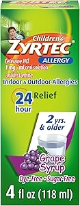 4-Oz Zyrtec Children's Allergy Relief Syrup (Grape) $5.70 w/ S&S + Free Shipping w/ Prime or on orders over $35