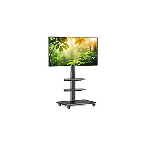 Rfiver Mobile TV Cart Rolling TV Stand (black, size 32"-65" Mobile) $76.99