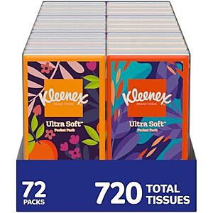 [SnS, AC] $14.98* | 72-Pk 10-Ct Kleenex On-The-Go Ultra Facial Tissues at Amazon
