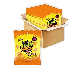 [SnS, AC] $8.30* | 12-Pack 3.56oz. Sour Patch Kids Soft & Chewy Candy (Peach) at Amazon