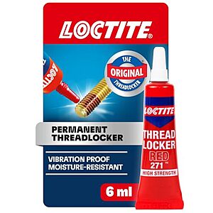 [NEW, SnS] $4.74 | Loctite Threadlocker Red 271 - Permanent Thread Lock Glue at Amazon