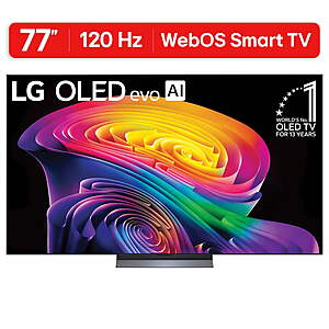 77" LG OLED evo AI C6 4K 120Hz HDR Smart TV (2026) $2499.99 + Free Shipping w/ Walmart+ or on $35+