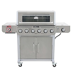 Even Embers 6-Burner Propane Gas Grill, Silver, With Side and Sear Burners, $399.99, Tractor Supply